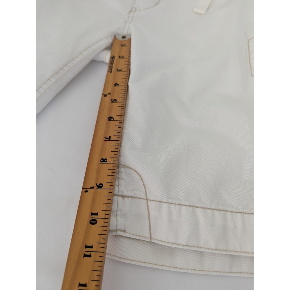 Vintage Polo Ralph Lauren Mens Cargo Shorts White Cotton Size 42 Drawstring - Picture 10 of 14